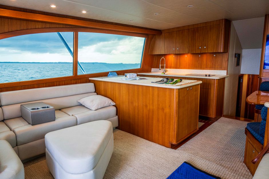 Luxury yacht salon